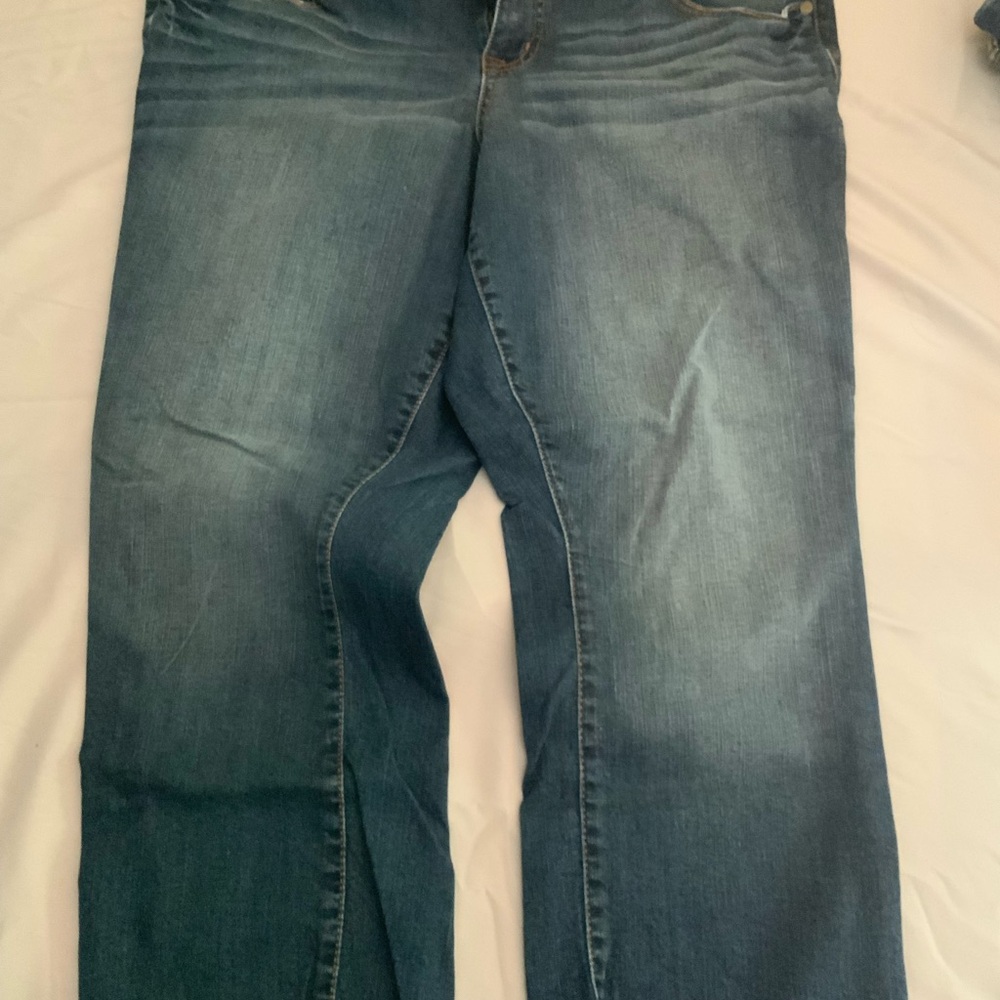 Torrid Dark Blue Flare Leg Jeans